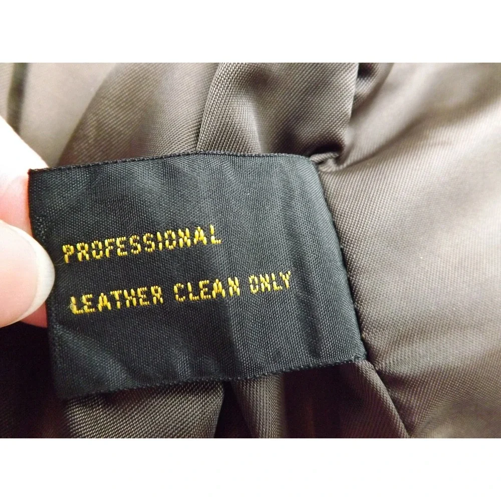 Adler Leather Jacket Vintage‎ Men's Size 46 Dark Brown Lined - Picture 10 of 16